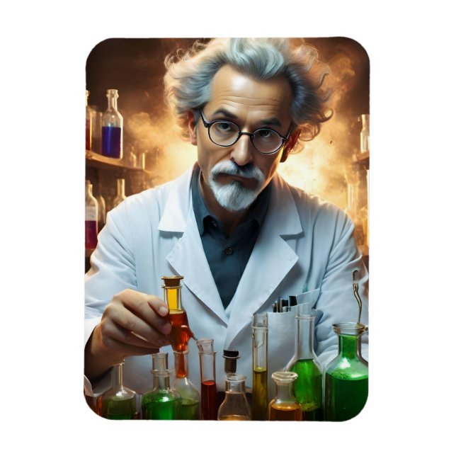 Imán Científico En Pociones De Mezcla De Laboratorio, (Vertical)