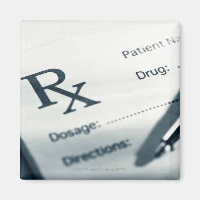 Imán Cierre de la toallita y la pluma de prescripción (Frente)