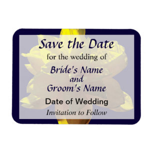 Imán Cierre del Yellow Daffodil Save the Date