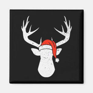 Imán Ciervo Con Gorro De Santa Pijama De Navidad Regalo
