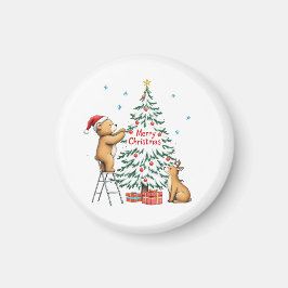Imán Ciervo y oso de Navidad