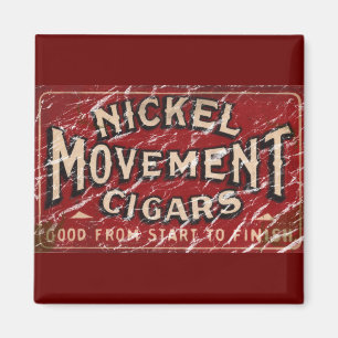 Imán Cigarro 1900 del movimiento del níquel - apenado