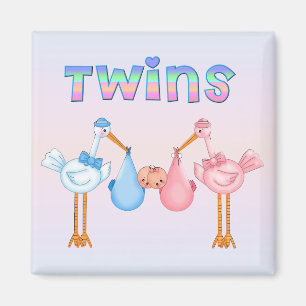 Imán Cigüeña con gemelos