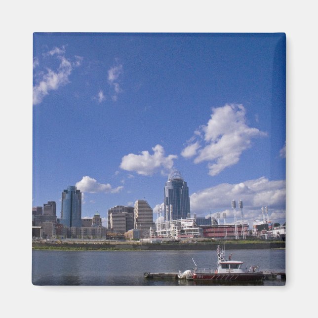 Imán Cincinnati Cityscape Magnet (Frente)