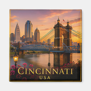 Imán Cincinnati Frente al río Ohio y patrimonio del Med