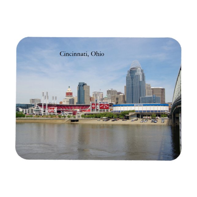 Imán Cincinnati, Ohio Flexible Photo Magnet (Horizontal)