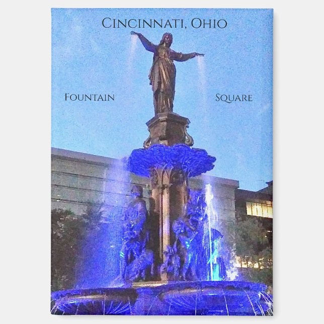 Imán Cincinnati Ohio - Fountain Square Magnet (Anverso)