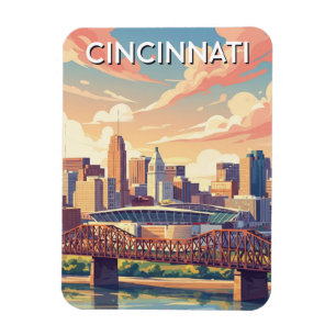 Imán Cincinnati Ohio horizonte de viaje