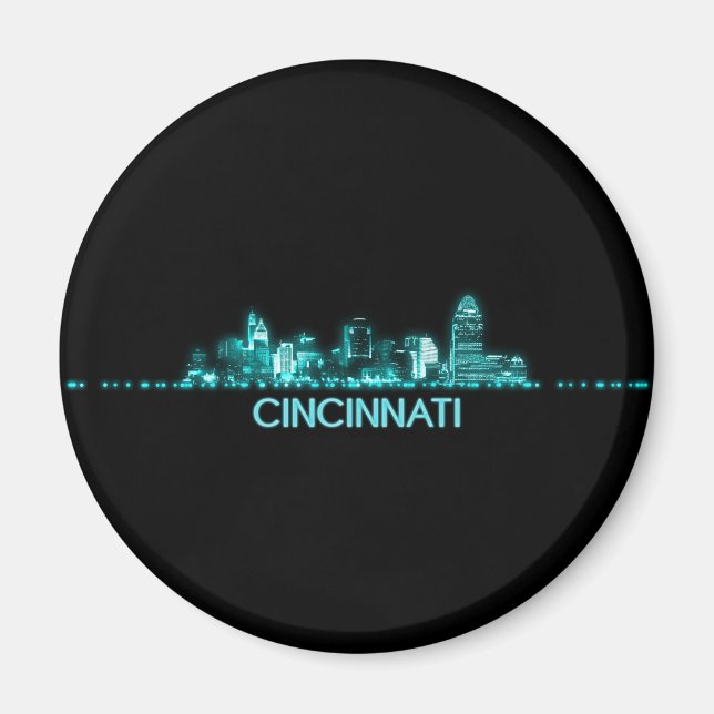 Imán Cincinnati Skyline (Frente)
