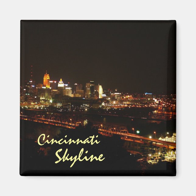 Imán Cincinnati Skyline (Frente)