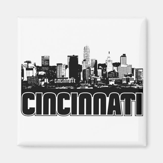 Imán Cincinnati Skyline (Frente)