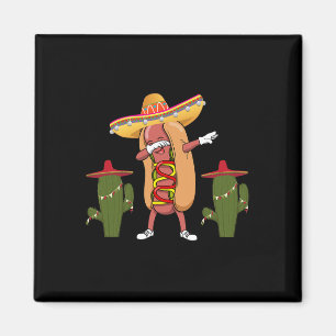 Imán Cinco De Mayo Cactus De Perro Caliente Bailando