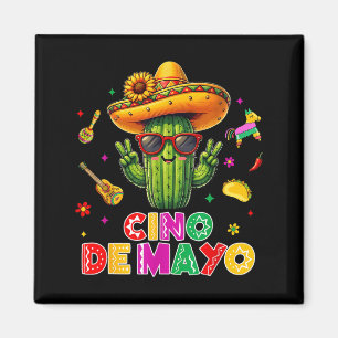 Imán Cinco de mayo cactus mexicano divertido vamos fies