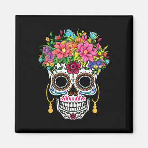 Imán Cinco De Mayo Cráneo De Azúcar Día De Los Muertos