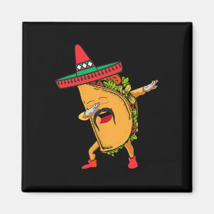 Imán Cinco De Mayo Dabbing Taco Gorra mexicano Sombrero
