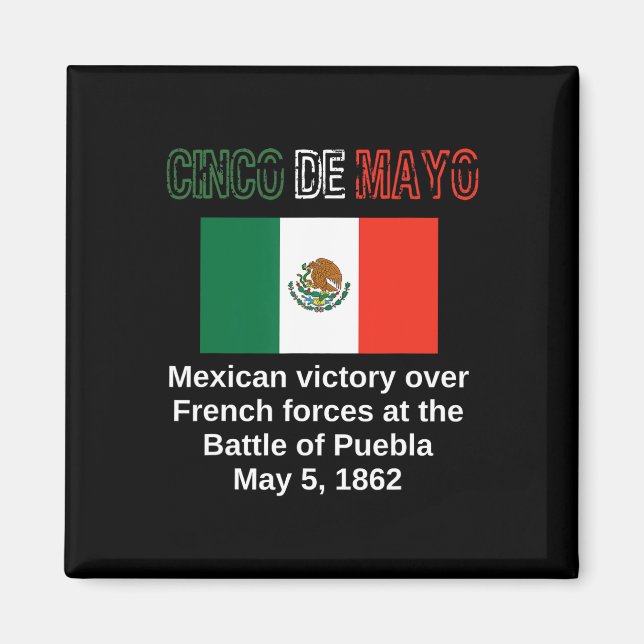 Imán Cinco De Mayo De Puebla Cinco Mexicanos (Frente)