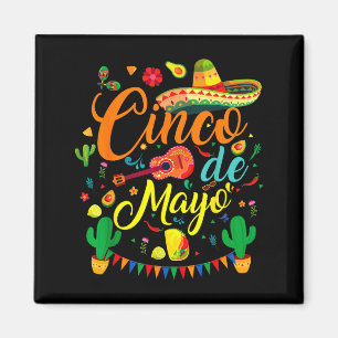 Imán Cinco de mayo divertida fiesta mexicana de fiesta 