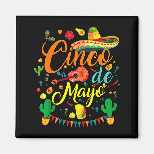 Imán Cinco de mayo divertida fiesta mexicana de fiesta  (Frente)