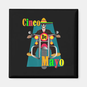 Imán Cinco De Mayo en Motocicleta en México 