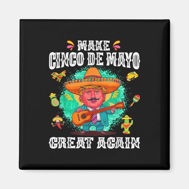 Imán Cinco De Mayo grande nuevamente graciosa tumba mex (Frente)