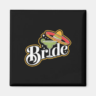 Imán Cinco De Mayo Novia Sombrero Margarita Fiesta Mexi