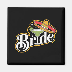 Imán Cinco De Mayo Novia Sombrero Margarita Fiesta Mexi
