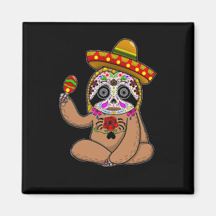 Imán Cinco De Mayo Sloth Halloween Día Mexicano De Muer
