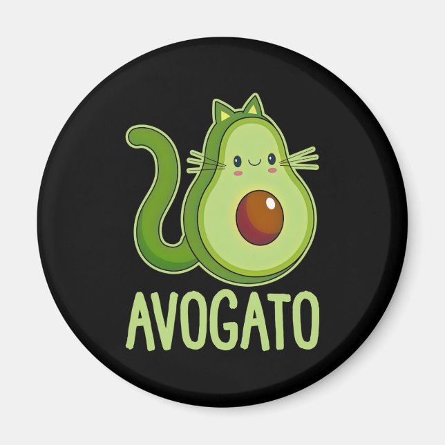Imán Cinco De Meow Avogato Cat Avocado (Frente)