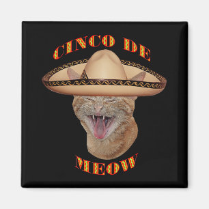 Imán Cinco De Meow Cat Cinco De Mayo México