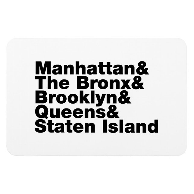 Imán Cinco distritos ~ Nueva York (Horizontal)