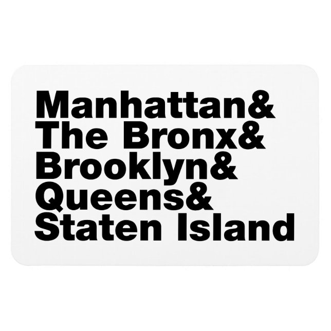 Imán Cinco distritos ~ Nueva York (Horizontal)