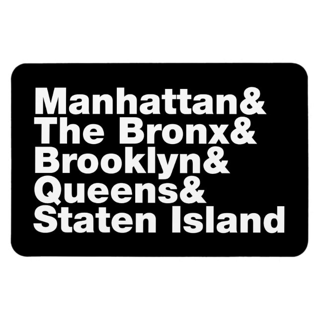 Imán Cinco distritos ~ Nueva York (Horizontal)