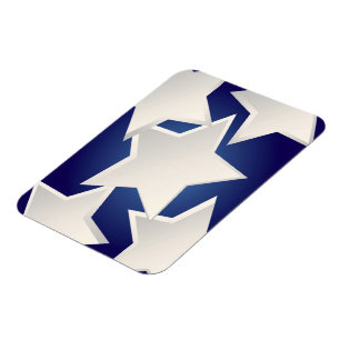 Imán Cinco estrellas blancas