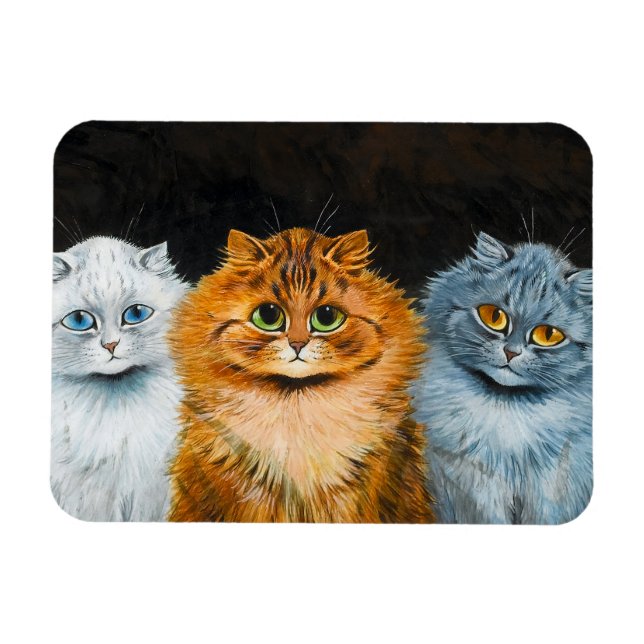 Imán Cinco gatos de Louis Wain (Horizontal)