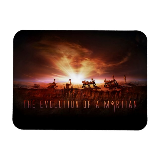 Imán Cinco Rovers De Marte Exitosos (Horizontal)