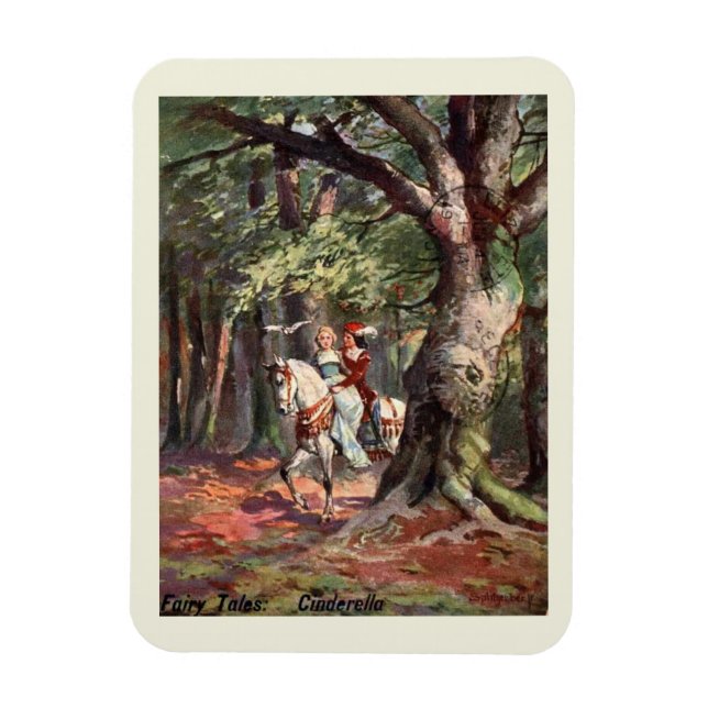 Imán Cinderella and The Prince, 1907, Vintage Style  (Vertical)