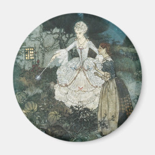 Imán Cinderella Hada Madrina Vintage por Edmund Dulac