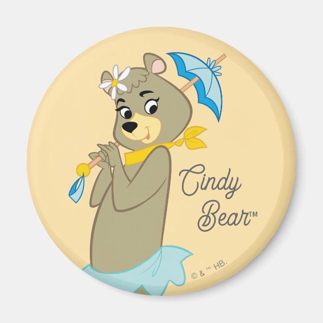 Imán Cindy Bear Holding Parasol (Frente)