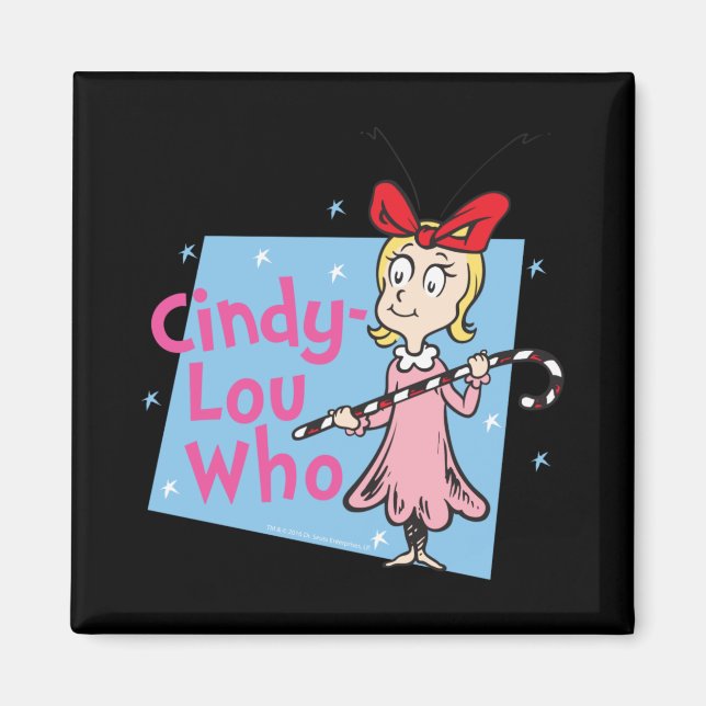 Imán Cindy Lou Who Candy Cane T Shirt  (Frente)