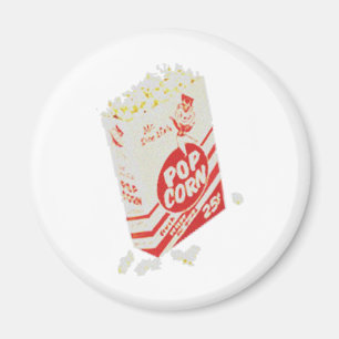 Imán Cine retro vintage Popcorn