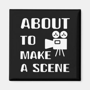 Imán Cineasta a punto de hacer una escena de película d