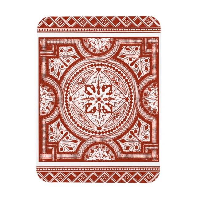 Imán Cinnabar Woodblock IV (Vertical)