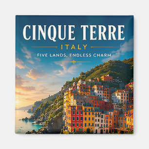 Imán 🌅 Cinque Terre Italia Pueblo Costero