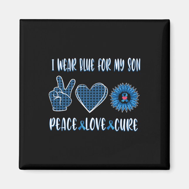 Imán Cinta Azul A Mi Hijo Noviembre Conciencia Sobre La (Frente)