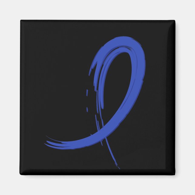 Imán Cinta azul del cáncer rectal A4 (Frente)