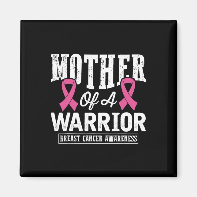 Imán Cinta Cáncer De Mama Sensible Madre De Un Guerrero (Frente)
