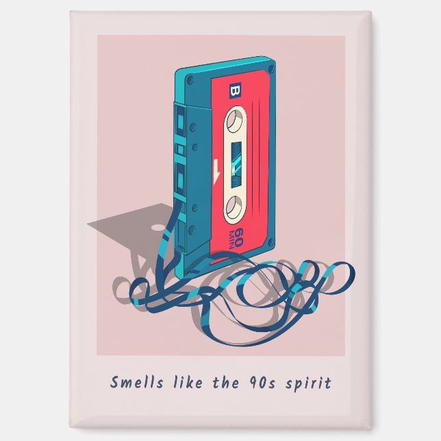 Imán Cinta Cassette de la época de los años 90 (Anverso)