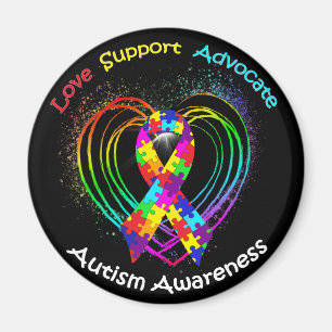 Imán Cinta de autismo en el corazón:
