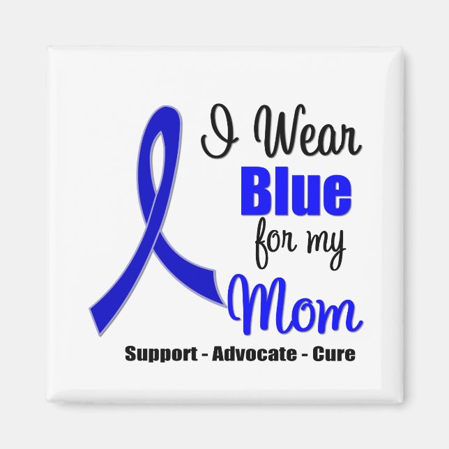 Imán Cinta De Cáncer De Colón Para Mi Mamá (Frente)