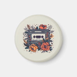 Imán Cinta de cassette floral